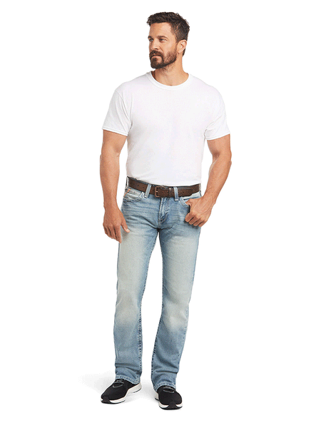 Ariat 10031997 Mens M7 Rocker Stretch Stirling Stackable Straight Leg Jean Shasta front view. If you need any assistance with this item or the purchase of this item please call us at five six one seven four eight eight eight zero one Monday through Saturday 10:00a.m EST to 8:00 p.m EST