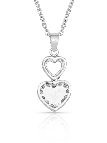 Montana Silversmiths NC2537 Womens River Lights in Love Necklace Silver back view. If you need any assistance with this item or the purchase of this item please call us at five six one seven four eight eight eight zero one Monday through Saturday 10:00a.m EST to 8:00 p.m EST