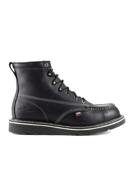 Thorogood 814-6206 Mens American Heritage Midnight Series Black side view. If you need any assistance with this item or the purchase of this item please call us at five six one seven four eight eight eight zero one Monday through Saturday 10:00a.m EST to 8:00 p.m EST
