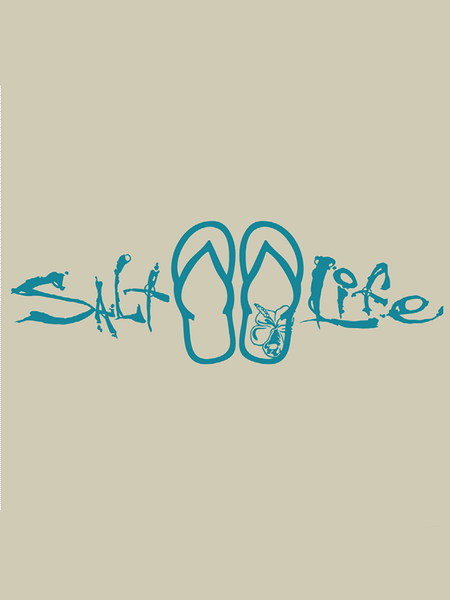 Salt Life SAD917 Signature Sandal Decal Sticker TEAL