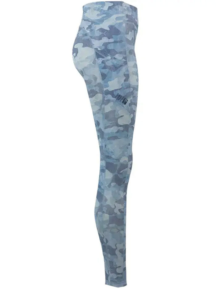 Salt Life SLJ4040 Womens Into the Abyss Performance Legging Blue front view
