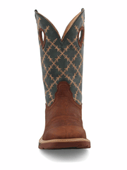 Twisted X MXB0005 Mens Western Work Boot Mocha & Slate front view. If you need any assistance with this item or the purchase of this item please call us at five six one seven four eight eight eight zero one Monday through Saturday 10:00a.m EST to 8:00 p.m EST