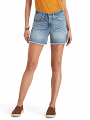 Ariat 10043203 Womens Nayla Boyfriend Denim Short Colorado front view. If you need any assistance with this item or the purchase of this item please call us at five six one seven four eight eight eight zero one Monday through Saturday 10:00a.m EST to 8:00 p.m EST