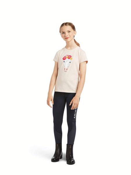 Ariat 10039646 Kids Wonderful Dream T-Shirt Heather Pink full front view. If you need any assistance with this item or the purchase of this item please call us at five six one seven four eight eight eight zero one Monday through Saturday 10:00a.m EST to 8:00 p.m EST