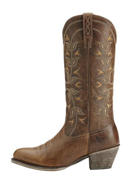 Ariat 10014100 Womens Desert Holly Western Boot Pearl side view. If you need any assistance with this item or the purchase of this item please call us at five six one seven four eight eight eight zero one Monday through Saturday 10:00a.m EST to 8:00 p.m EST