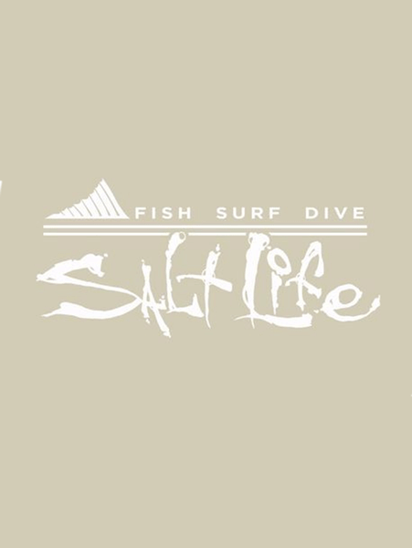 Salt Life SAD923 FIN FORWARD Decal Sticker WHITE