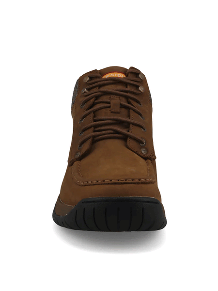 Twisted X MAXW001 Mens All Around Lace Up Work Boot Brown front view. If you need any assistance with this item or the purchase of this item please call us at five six one seven four eight eight eight zero one Monday through Saturday 10:00a.m EST to 8:00 p.m EST