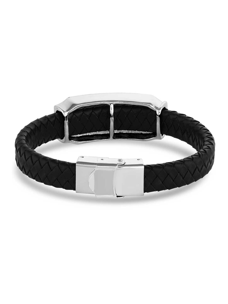 Montana Silversmiths BC5495 Southwest Storm Cloud Leather Bracelet Dark Brown back view. If you need any assistance with this item or the purchase of this item please call us at five six one seven four eight eight eight zero one Monday through Saturday 10:00a.m EST to 8:00 p.m EST