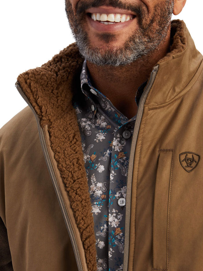 Ariat 10041797 Mens Grizzly Canvas Bluff Jacket Cub front view. If you need any assistance with this item or the purchase of this item please call us at five six one seven four eight eight eight zero one Monday through Saturday 10:00a.m EST to 8:00 p.m EST