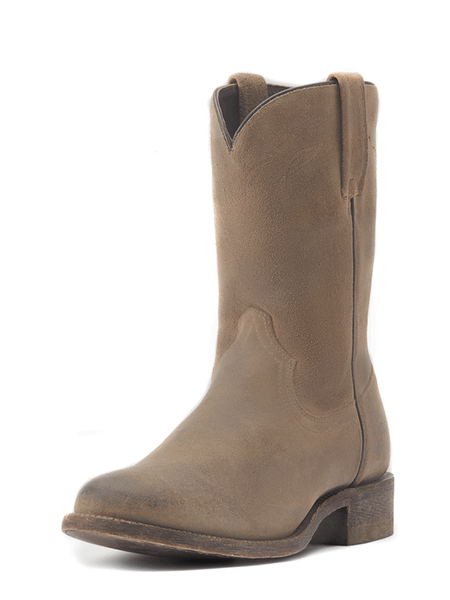 Ariat 10044558 Mens Downtown Western Boot Burned Grey Roughout front and side view. If you need any assistance with this item or the purchase of this item please call us at five six one seven four eight eight eight zero one Monday through Saturday 10:00a.m EST to 8:00 p.m EST