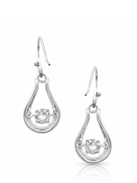 Montana Silversmiths ER4148 Womens Dancing Glassed Earrings Silver back view. If you need any assistance with this item or the purchase of this item please call us at five six one seven four eight eight eight zero one Monday through Saturday 10:00a.m EST to 8:00 p.m EST
