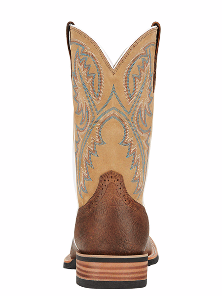 Ariat 10002224 Mens Quickdraw Western Boot Tumbled Bark back view. If you need any assistance with this item or the purchase of this item please call us at five six one seven four eight eight eight zero one Monday through Saturday 10:00a.m EST to 8:00 p.m EST