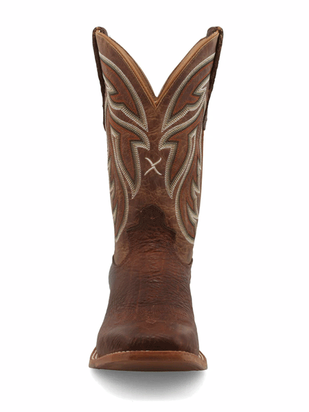 Twisted X MRAL024 Mens Rancher Square Toe Boot Nutmeg front view. If you need any assistance with this item or the purchase of this item please call us at five six one seven four eight eight eight zero one Monday through Saturday 10:00a.m EST to 8:00 p.m EST