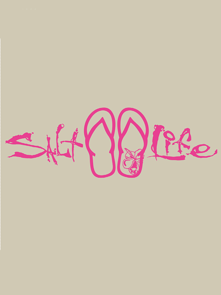 Salt Life SAD917 Signature Sandal Decal Sticker PINK