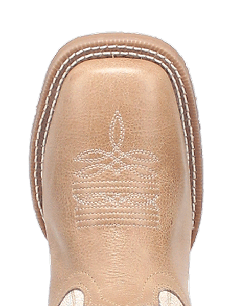 Laredo 5603 Womens LYDIA Square Toe Western Boots Tan Sand toe view from above. If you need any assistance with this item or the purchase of this item please call us at five six one seven four eight eight eight zero one Monday through Saturday 10:00a.m EST to 8:00 p.m EST