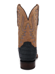 Dan Post DP5014 Mens LEON Caiman Square Toe Boot Denim Blue back view. If you need any assistance with this item or the purchase of this item please call us at five six one seven four eight eight eight zero one Monday through Saturday 10:00a.m EST to 8:00 p.m EST