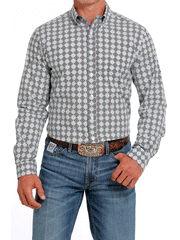 Cinch MTW1347081 Mens Printed Button Down Western Shirt Multicolor front view. If you need any assistance with this item or the purchase of this item please call us at five six one seven four eight eight eight zero one Monday through Saturday 10:00a.m EST to 8:00 p.m EST