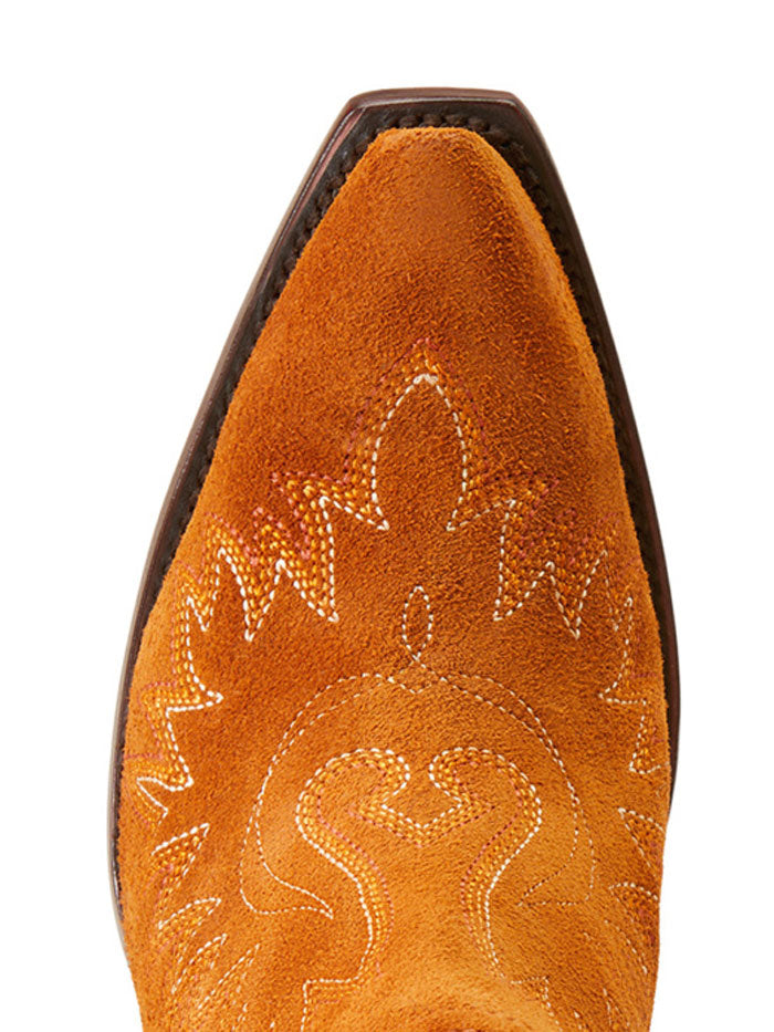 Ariat 10046868 Womens Dixon Western Boot Penny Suede side / front view. If you need any assistance with this item or the purchase of this item please call us at five six one seven four eight eight eight zero one Monday through Saturday 10:00a.m EST to 8:00 p.m EST