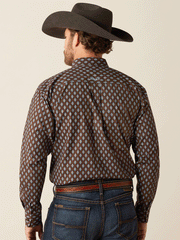 Ariat 10054056 Mens Team Oak Classic Fit Shirt Brown back view. If you need any assistance with this item or the purchase of this item please call us at five six one seven four eight eight eight zero one Monday through Saturday 10:00a.m EST to 8:00 p.m EST