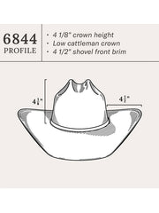 Stetson SSSTPT-684481 SOUTHPOINT 10X Straw Hat Natural profile guide. If you need any assistance with this item or the purchase of this item please call us at five six one seven four eight eight eight zero one Monday through Saturday 10:00a.m EST to 8:00 p.m EST