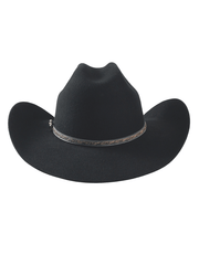 Bullhide LIFE WITH YOU 0870 4X Premium Wool Hat Black back view. If you need any assistance with this item or the purchase of this item please call us at five six one seven four eight eight eight zero one Monday through Saturday 10:00a.m EST to 8:00 p.m EST