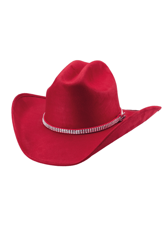 Bullhide BELONG TOGETHER 0876R Faux Felt Western Hat Red front view. If you need any assistance with this item or the purchase of this item please call us at five six one seven four eight eight eight zero one Monday through Saturday 10:00a.m EST to 8:00 p.m EST
