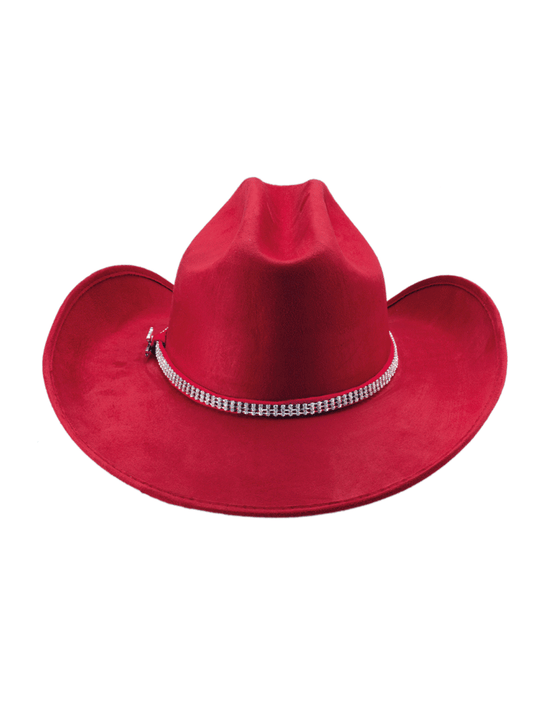 Bullhide BELONG TOGETHER 0876R Faux Felt Western Hat Red back view. If you need any assistance with this item or the purchase of this item please call us at five six one seven four eight eight eight zero one Monday through Saturday 10:00a.m EST to 8:00 p.m EST