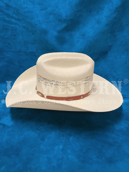 Stetson SSBLLY-734281 BILLY Western Hat Natural side view. If you need any assistance with this item or the purchase of this item please call us at five six one seven four eight eight eight zero one Monday through Saturday 10:00a.m EST to 8:00 p.m EST