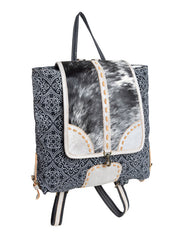 Myra Bag S-9994 Womens Moroccan Nights Backpack Bag Black side / front view. If you need any assistance with this item or the purchase of this item please call us at five six one seven four eight eight eight zero one Monday through Saturday 10:00a.m EST to 8:00 p.m EST