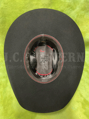 Justin JF0630CROW4402 Bent Rail Crowell 6X Fur Felt Hat Black inside view. If you need any assistance with this item or the purchase of this item please call us at five six one seven four eight eight eight zero one Monday through Saturday 10:00a.m EST to 8:00 p.m EST
