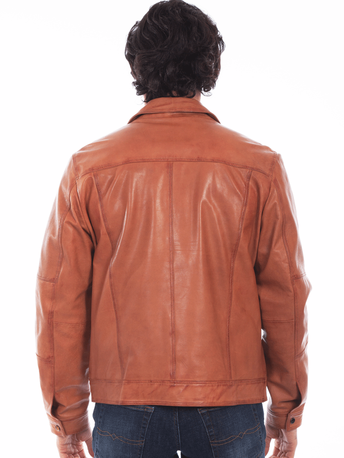 Scully 1032-10 Mens Vintage Leather Jacket Cognac front view. If you need any assistance with this item or the purchase of this item please call us at five six one seven four eight eight eight zero one Monday through Saturday 10:00a.m EST to 8:00 p.m EST

