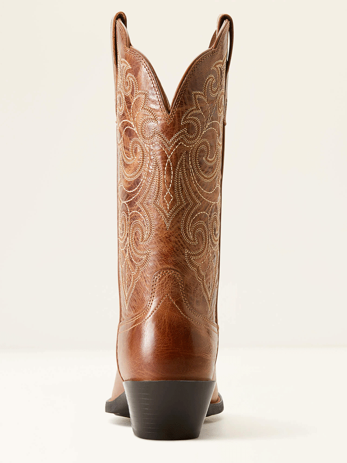 Ariat 10053733 Womens Round Up Square Toe Western Boot Russet Copper front and side view. If you need any assistance with this item or the purchase of this item please call us at five six one seven four eight eight eight zero one Monday through Saturday 10:00a.m EST to 8:00 p.m EST