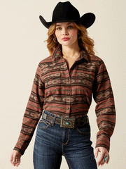 Ariat 10053884 Womens Everyday Western Shirt Soft Silt Serape Print Brown front. If you need any assistance with this item or the purchase of this item please call us at five six one seven four eight eight eight zero one Monday through Saturday 10:00a.m EST to 8:00 p.m EST