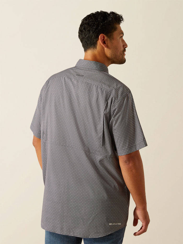 Ariat 10058815 Mens VentTEK Classic Fit Shirt Grey front view. If you need any assistance with this item or the purchase of this item please call us at five six one seven four eight eight eight zero one Monday through Saturday 10:00a.m EST to 8:00 p.m EST
