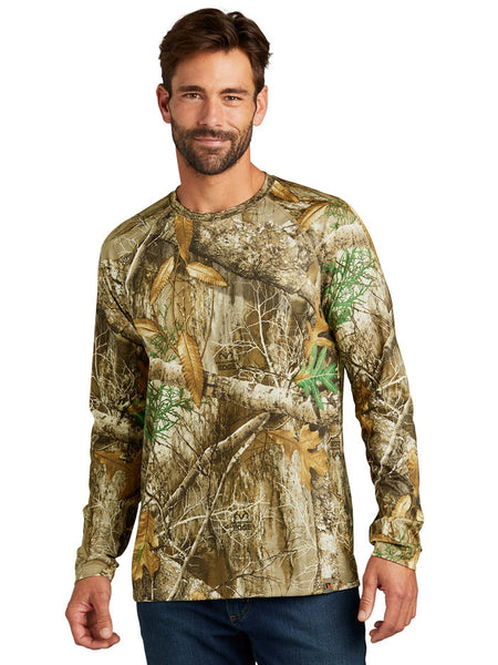 Russell Outdoors RU150LS Mens Performance Long Sleeve Tee Realtree Edge front view. If you need any assistance with this item or the purchase of this item please call us at five six one seven four eight eight eight zero one Monday through Saturday 10:00a.m EST to 8:00 p.m EST