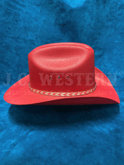 Bullhide BUDDY 1025R Kids Western Hat Red right .side view. If you need any assistance with this item or the purchase of this item please call us at five six one seven four eight eight eight zero one Monday through Saturday 10:00a.m EST to 8:00 p.m EST