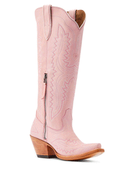 Ariat 10044480 Womens Casanova Western Boot Powder Pink inner side view with zipper. If you need any assistance with this item or the purchase of this item please call us at five six one seven four eight eight eight zero one Monday through Saturday 10:00a.m EST to 8:00 p.m EST