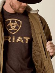 Ariat 10028399 Mens Grizzly Canvas Concealed Carry Jacket Cub inside close up. If you need any assistance with this item or the purchase of this item please call us at five six one seven four eight eight eight zero one Monday through Saturday 10:00a.m EST to 8:00 p.m EST