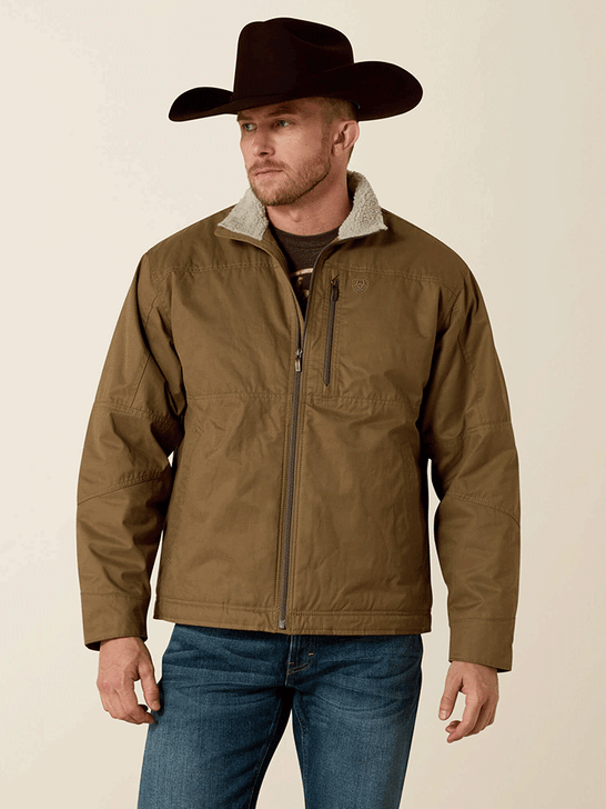 Ariat 10028399 Mens Grizzly Canvas Concealed Carry Jacket Cub front view. If you need any assistance with this item or the purchase of this item please call us at five six one seven four eight eight eight zero one Monday through Saturday 10:00a.m EST to 8:00 p.m EST