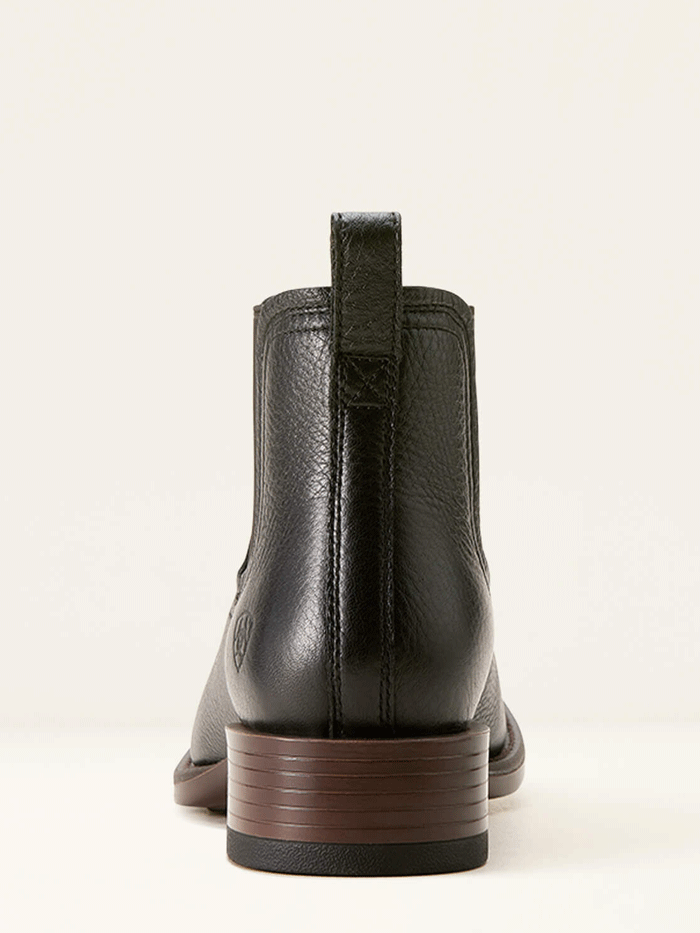 Ariat 10053637 Mens Booker Chelsea Round Toe Western Boot Black Deertan front and side view. If you need any assistance with this item or the purchase of this item please call us at five six one seven four eight eight eight zero one Monday through Saturday 10:00a.m EST to 8:00 p.m EST