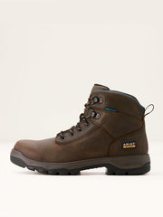Ariat 10054293 Mens Turbo Duratread Waterproof Work Boot Dark Brown side view. If you need any assistance with this item or the purchase of this item please call us at five six one seven four eight eight eight zero one Monday through Saturday 10:00a.m EST to 8:00 p.m EST
