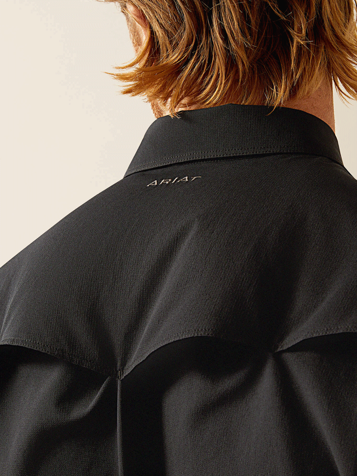 Ariat 10054481 Mens Western VentTEK Classic Fit Shirt Black front view. If you need any assistance with this item or the purchase of this item please call us at five six one seven four eight eight eight zero one Monday through Saturday 10:00a.m EST to 8:00 p.m EST
