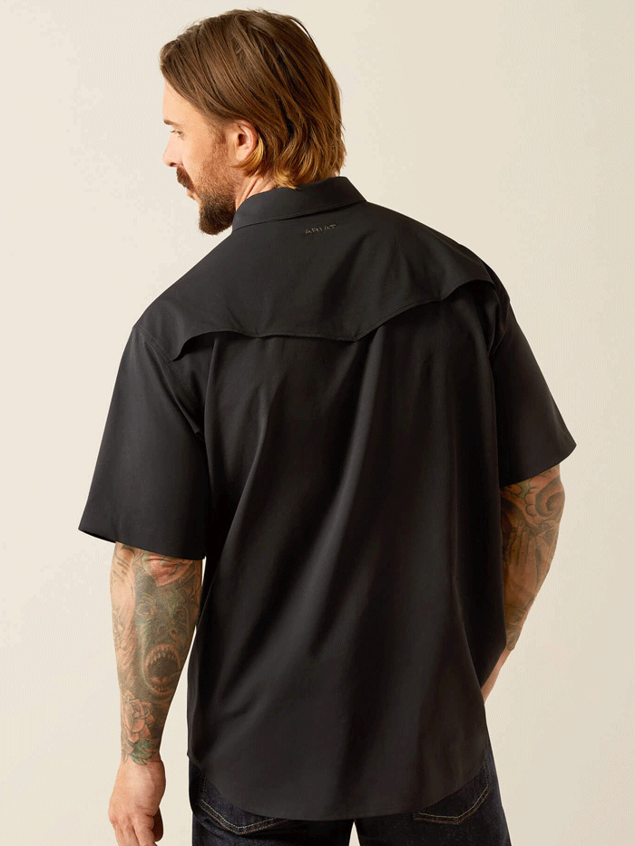 Ariat 10054481 Mens Western VentTEK Classic Fit Shirt Black front view. If you need any assistance with this item or the purchase of this item please call us at five six one seven four eight eight eight zero one Monday through Saturday 10:00a.m EST to 8:00 p.m EST
