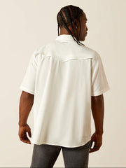 Ariat 10054482 Mens Western VentTEK Classic Fit Shirt White back view. If you need any assistance with this item or the purchase of this item please call us at five six one seven four eight eight eight zero one Monday through Saturday 10:00a.m EST to 8:00 p.m EST