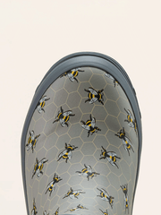 Ariat 10061227 Womens Kelmarsh Mid Rubber Boot Bee Print Grey toe view. If you need any assistance with this item or the purchase of this item please call us at five six one seven four eight eight eight zero one Monday through Saturday 10:00a.m EST to 8:00 p.m EST