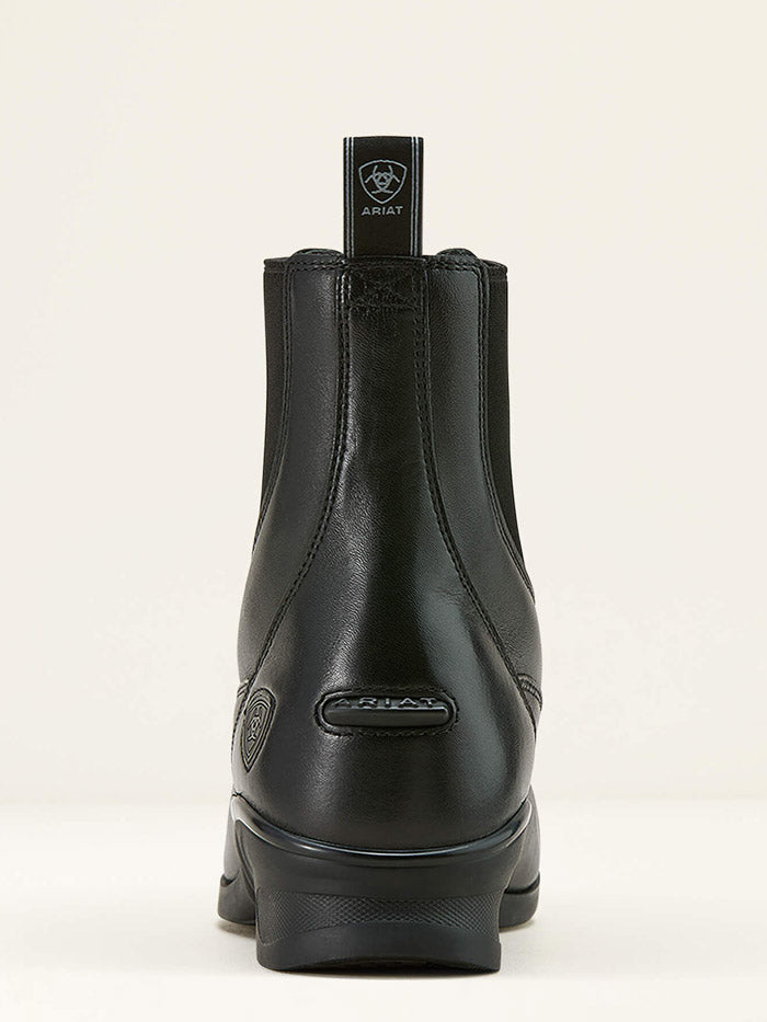 Ariat 10061297 Womens Heritage Zip Paddock Boot Black front and side view.If you need any assistance with this item or the purchase of this item please call us at five six one seven four eight eight eight zero one Monday through Saturday 10:00a.m EST to 8:00 p.m EST
