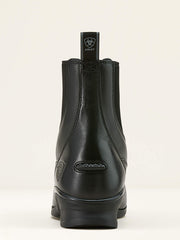 Ariat 10061297 Womens Heritage Zip Paddock Boot Black back view. If you need any assistance with this item or the purchase of this item please call us at five six one seven four eight eight eight zero one Monday through Saturday 10:00a.m EST to 8:00 p.m EST
