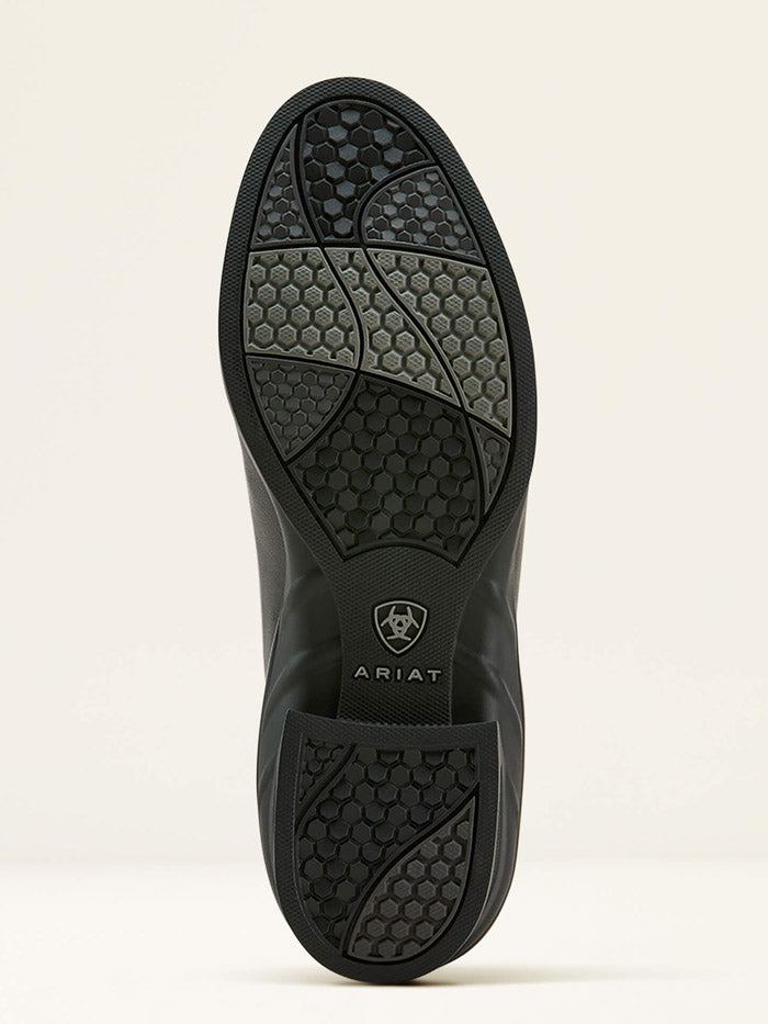 Ariat 10061297 Womens Heritage Zip Paddock Boot Black front and side view.If you need any assistance with this item or the purchase of this item please call us at five six one seven four eight eight eight zero one Monday through Saturday 10:00a.m EST to 8:00 p.m EST

