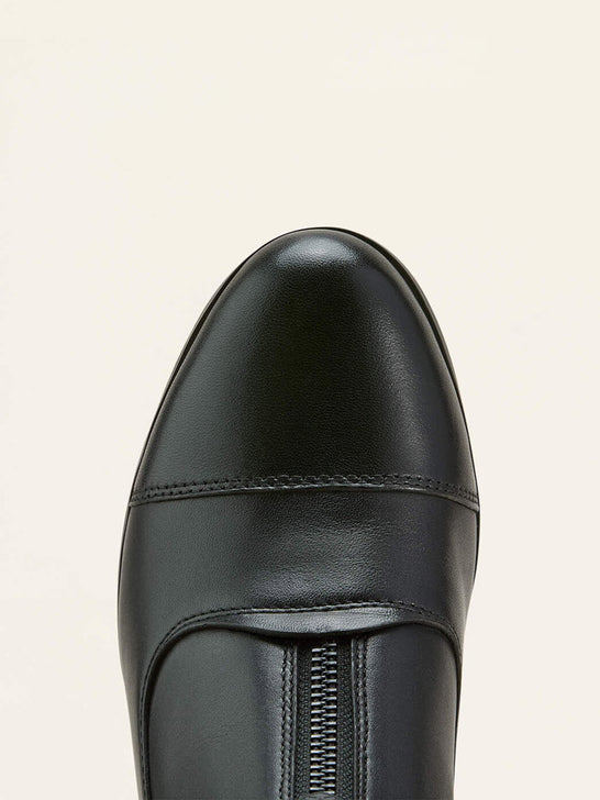 Ariat 10061297 Womens Heritage Zip Paddock Boot Black toe view. If you need any assistance with this item or the purchase of this item please call us at five six one seven four eight eight eight zero one Monday through Saturday 10:00a.m EST to 8:00 p.m EST