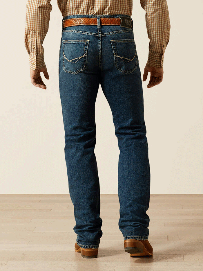 Ariat 10061743 Mens M7 Slim Sawyer Classic Rise Straight Leg Jeans Norris Blue front view. If you need any assistance with this item or the purchase of this item please call us at five six one seven four eight eight eight zero one Monday through Saturday 10:00a.m EST to 8:00 p.m EST